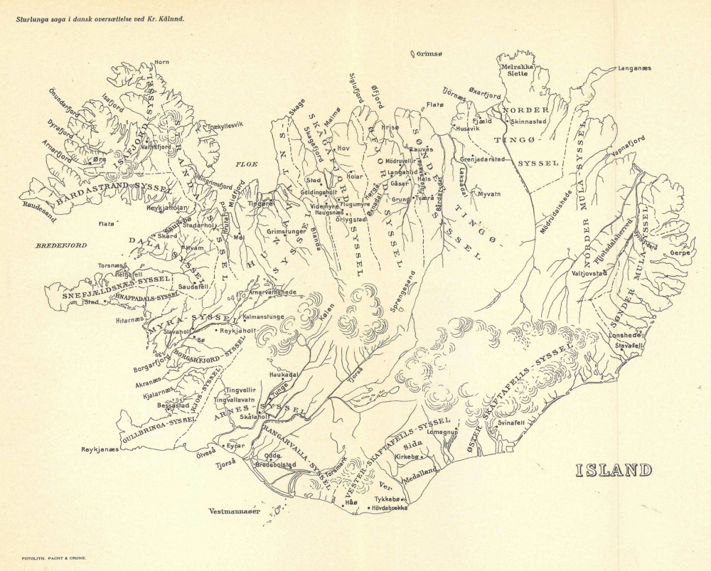 Kort over Island